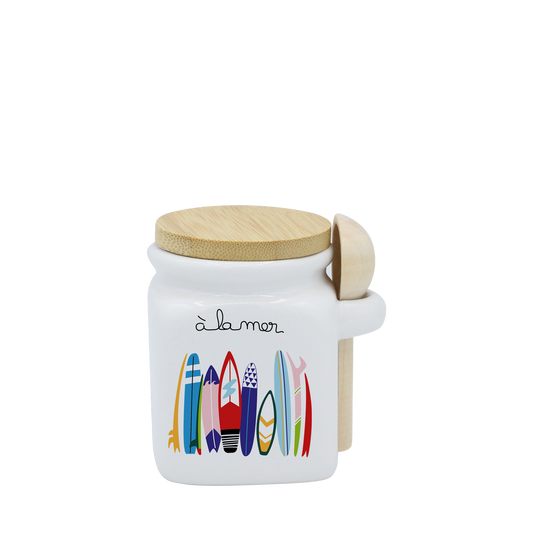 POT BLANC MINI COUV. BAMBOO+CUIL. BOIS-ALM4