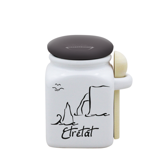 POT BLANC PM COUV. GRIS+CUIL. BOIS-ETRETF