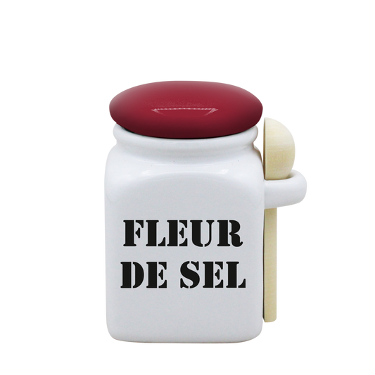 POT BLANC PM COUV. ROUGE+CUIL. BOIS-FLSEL