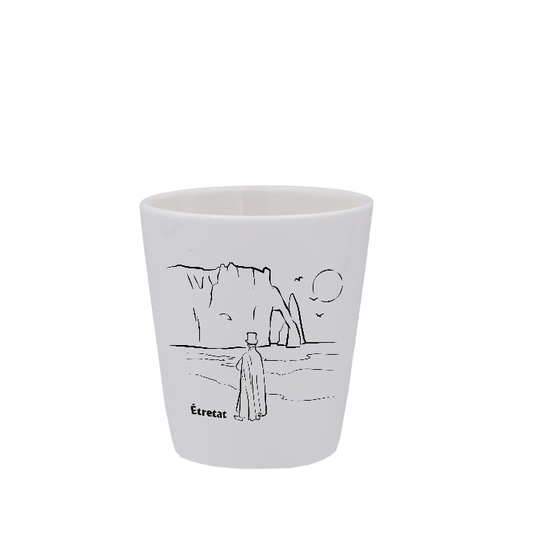 TASSE ESPRESSO BLANCHE S/ANSE - DECOR ARSENE LUPIN SPE ROSE DES VENTS