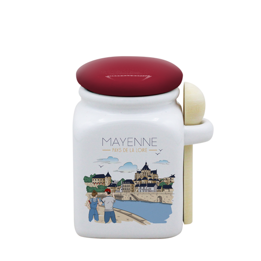 POT BLANC PM COUV. ROUGE+CUIL. BOIS-MAYENU