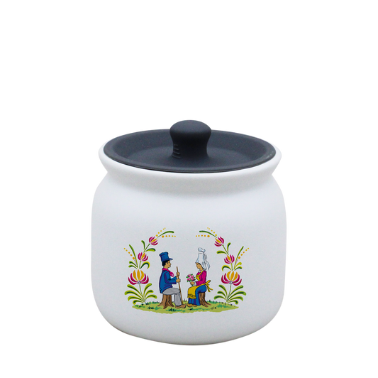 POT BLANC PM COUV. SILICONE GRIS-RENOR
