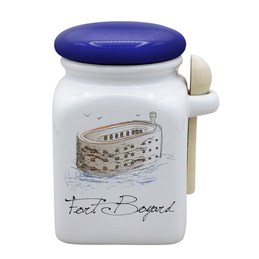 POT BLANC MM COUV. BLEU +CUIL. BOIS-FOBOYD