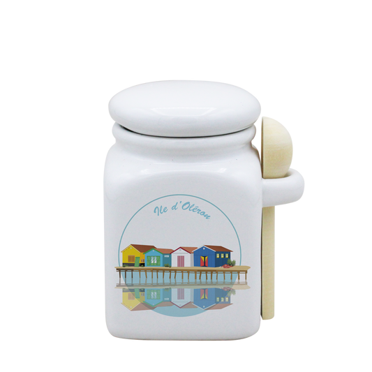 POT BLANC PM COUV. BLANC+CUIL. BOIS-CABOLERO