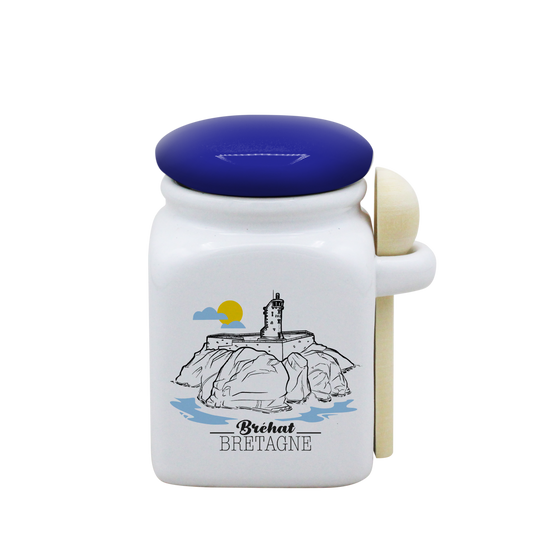 POT BLANC PM COUV. BLEU+CUIL. BOIS-BREPAON