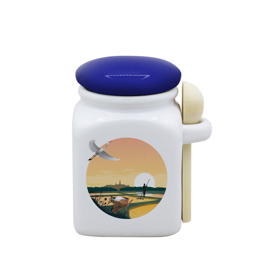 POT BLANC PM COUV. BLEU+CUIL. BOIS-MARHERON
