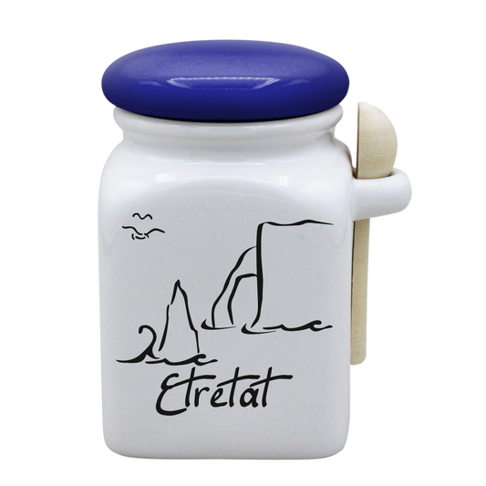 POT BLANC MM COUV. BLEU +CUIL. BOIS-ETRETF