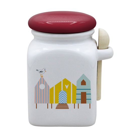 POT BLANC MM COUV. ROUGE+CUIL. BOIS-CABINES ET SURF LA PETITE EMI