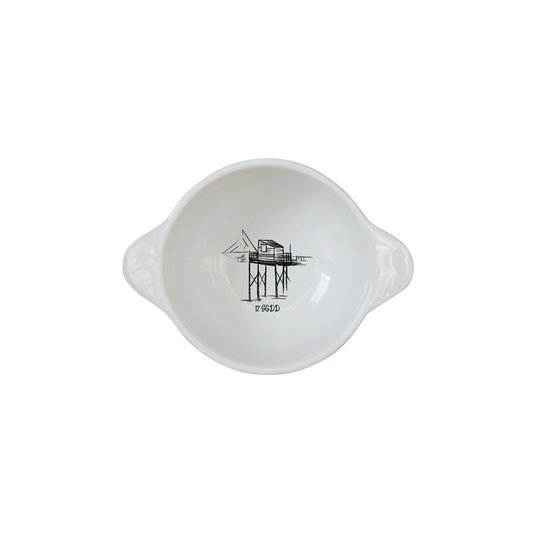 MINI BOL A OREILLES BLANC - CARRELET NOIR SPE BO ET BON