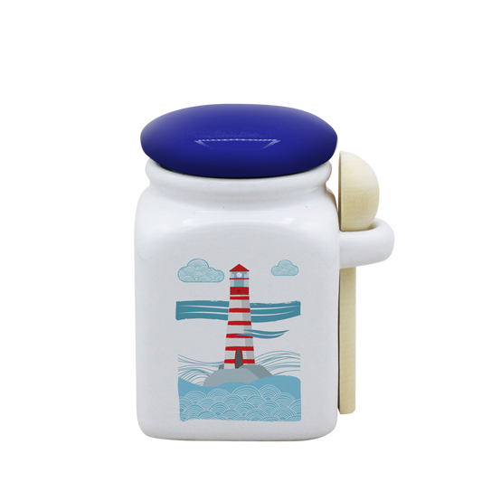 POT BLANC PM COUV. BLEU+CUIL. BOIS-MARINPH