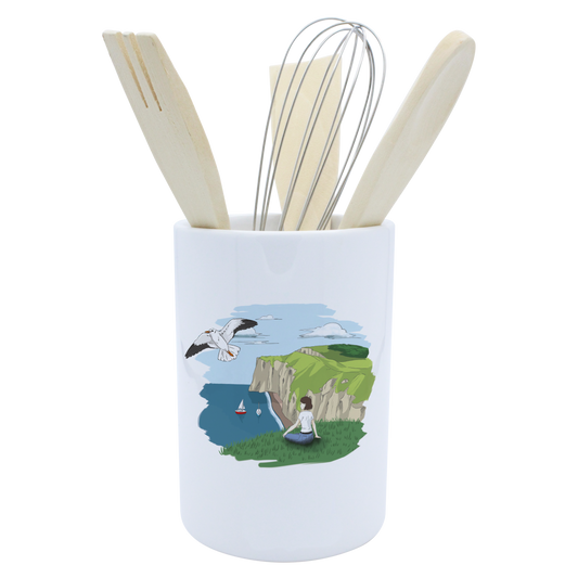 POT A USTENSILES BLANC-FALEFIL