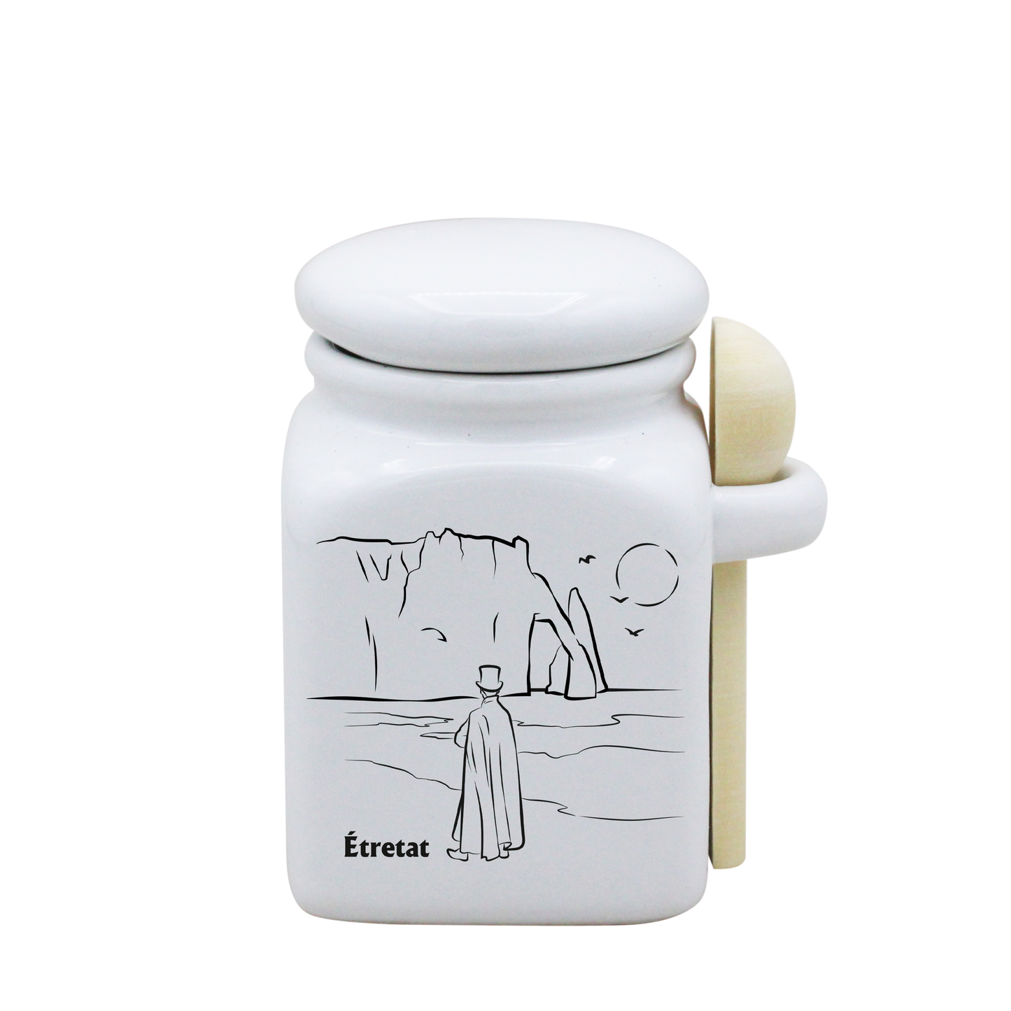 POT BLANC PM COUV. BLANC+CUIL. BOIS - DECOR ARSENE LUPIN SPE ROSE DES VENTS