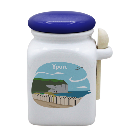 POT BLANC MM COUV. BLEU +CUIL. BOIS-FYPORT