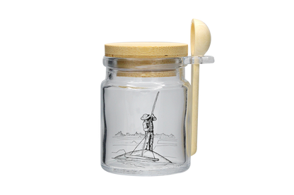 POT VERRE 100ML BOUCHON BOIS + CUIL. PALUDIER