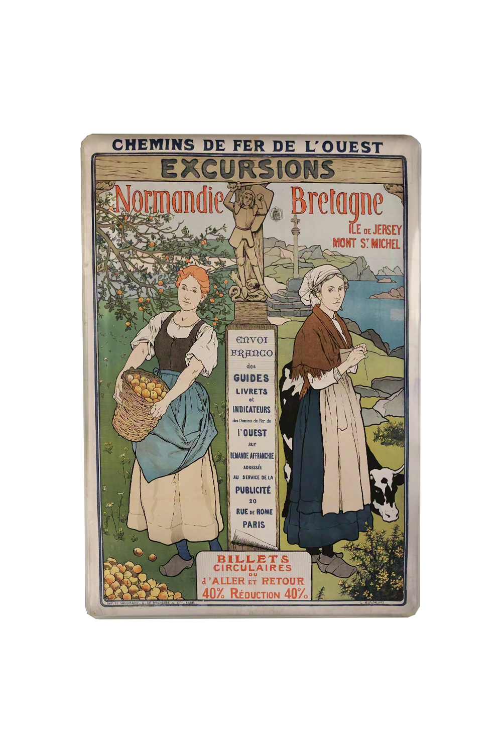 MAGNET BRETAGNE/NORMANDIE FEMME EPOQUE