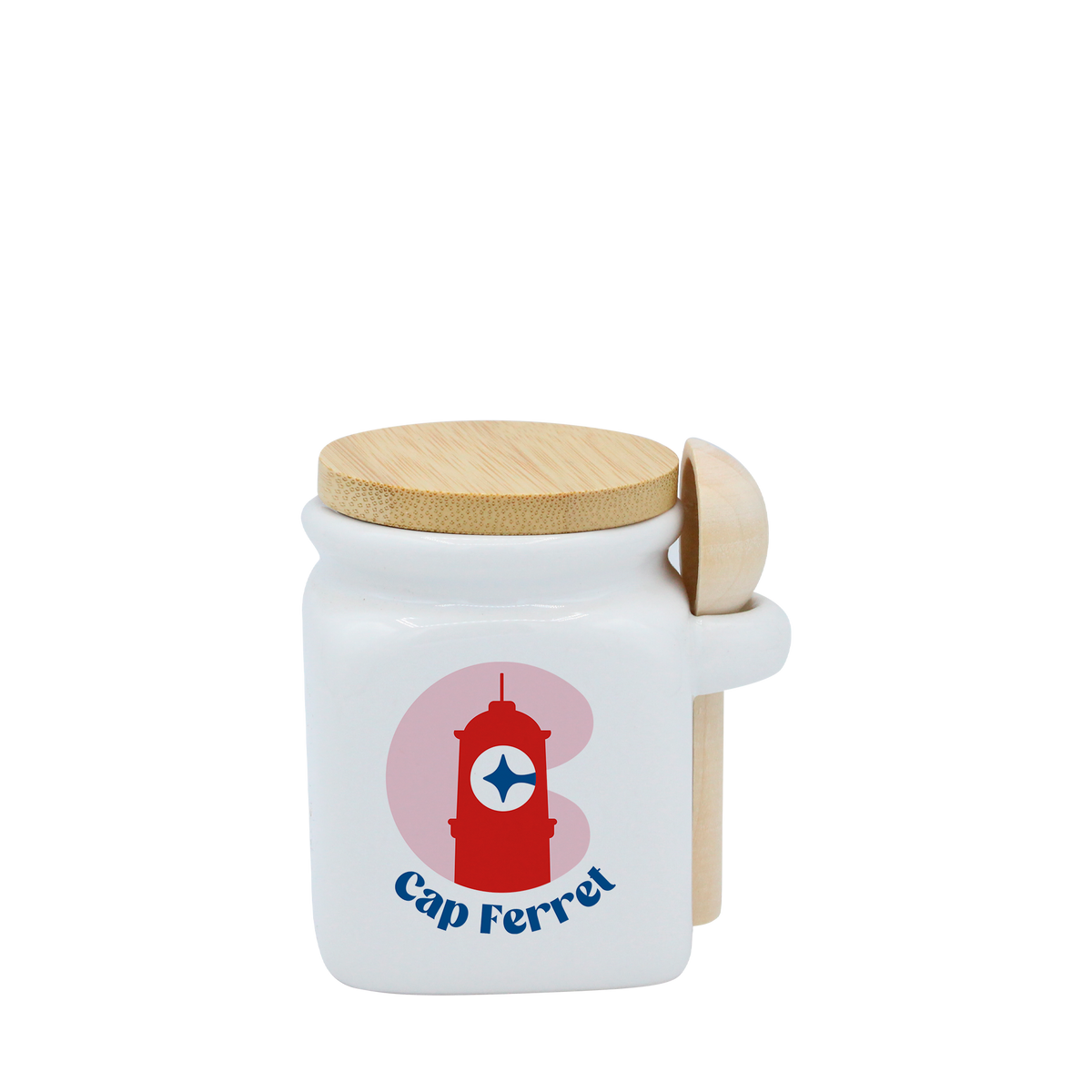 POT BLANC MINI COUV. BAMBOU+CUIL. BOIS-C CAP LEVE DE SOLEIL