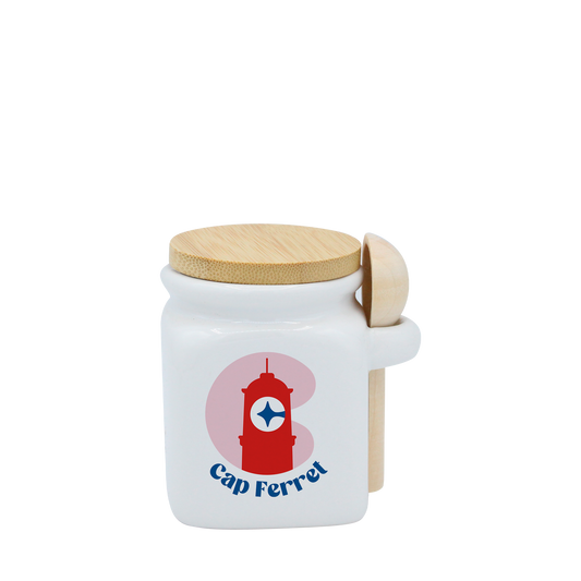 POT BLANC MINI COUV. BAMBOU+CUIL. BOIS-C CAP LEVE DE SOLEIL