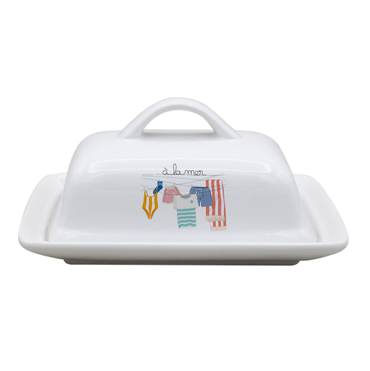 BEURRIER RECTANGLE BLANC-TRILINGE