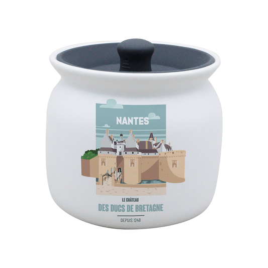 POT BLANC GM COUV. SILICONE GRIS -NTECHATO