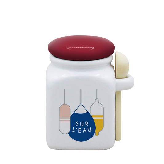 POT BLANC PM COUV. ROUGE+CUIL. BOIS-BOUEE SUR L'EAU LA PETITE EMI