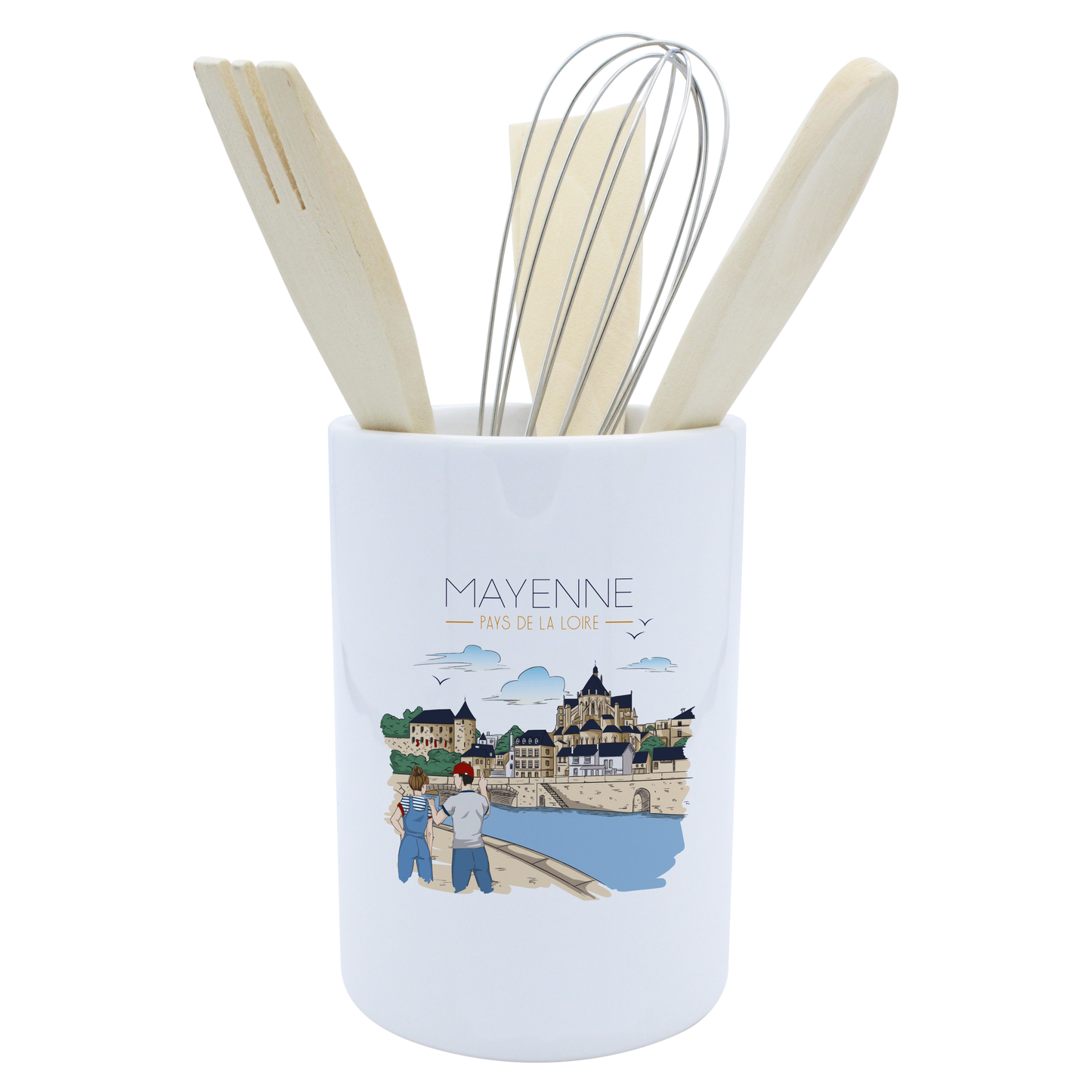 POT A USTENSILES BLANC-MAYENU