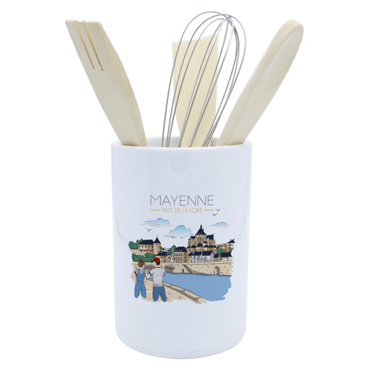 POT A USTENSILES BLANC-MAYENU