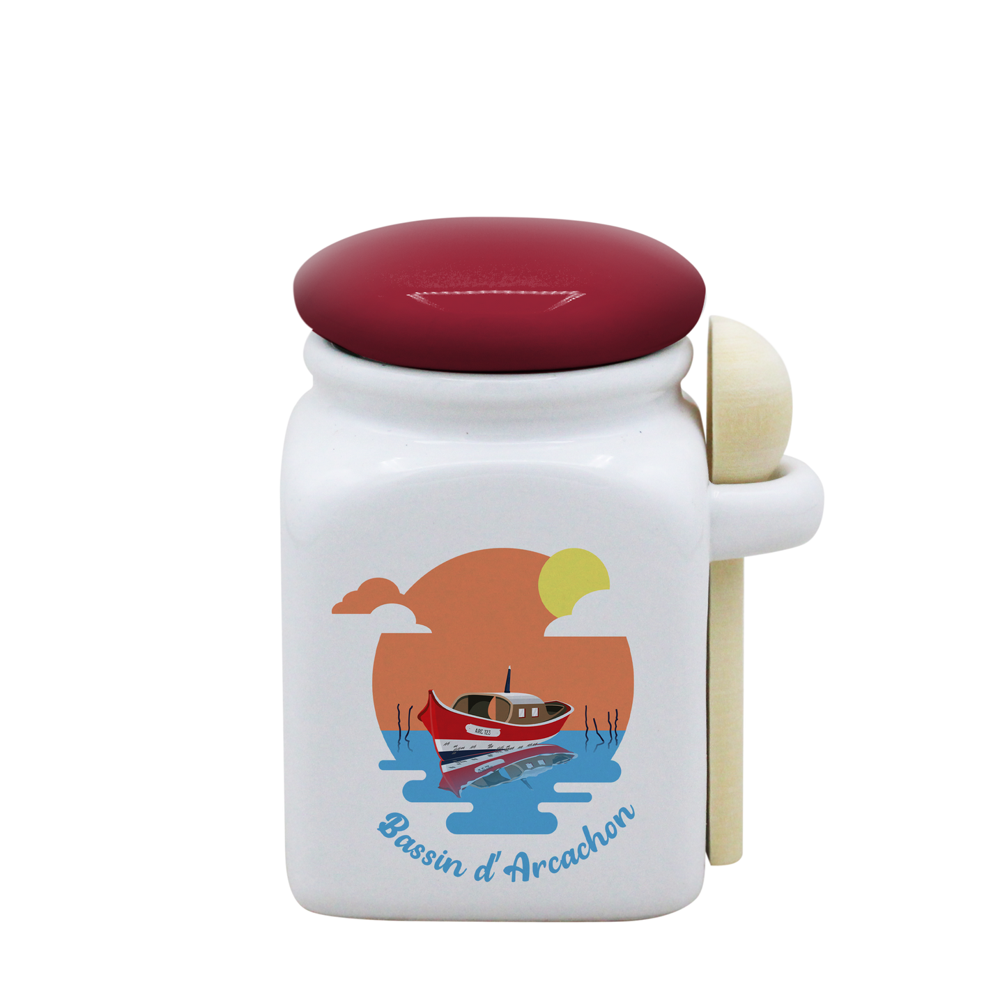 POT BLANC PM COUV. ROUGE+CUIL. BOIS-BASSINPI