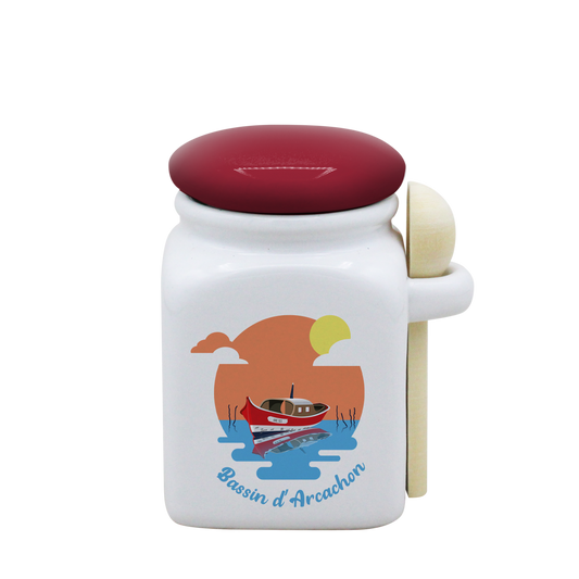 POT BLANC PM COUV. ROUGE+CUIL. BOIS-BASSINPI