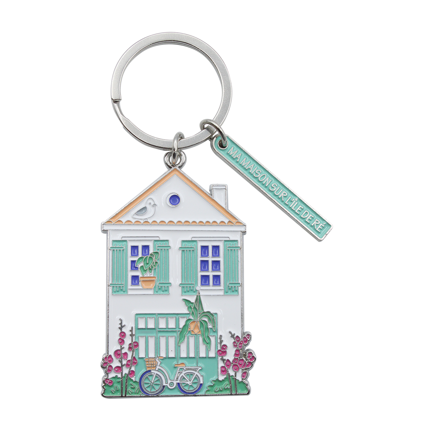 PORTE CLES METAL MA MAISON SUR L'ILE DE RE