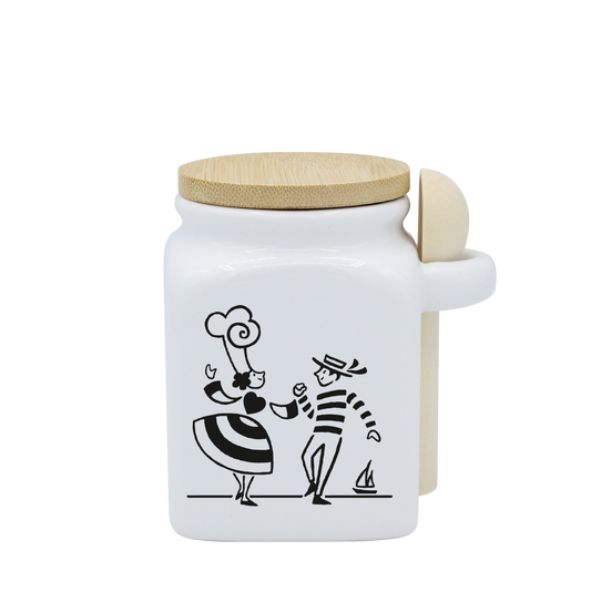 POT BLANC PM COUV. BAMBOO+CUIL. BOIS-LDANS