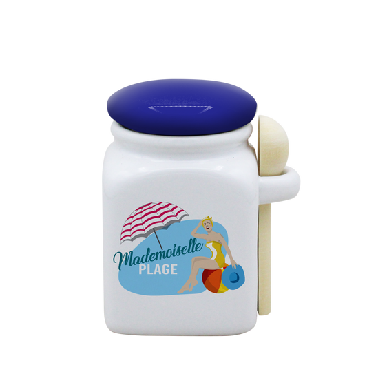 POT BLANC PM COUV. BLEU+CUIL. BOIS-MAPLAJ