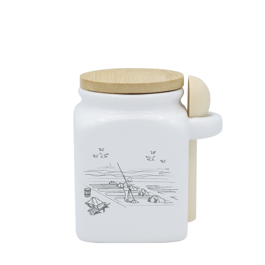 POT BLANC PM COUV. BAMBOO+CUIL. BOIS-MASALB