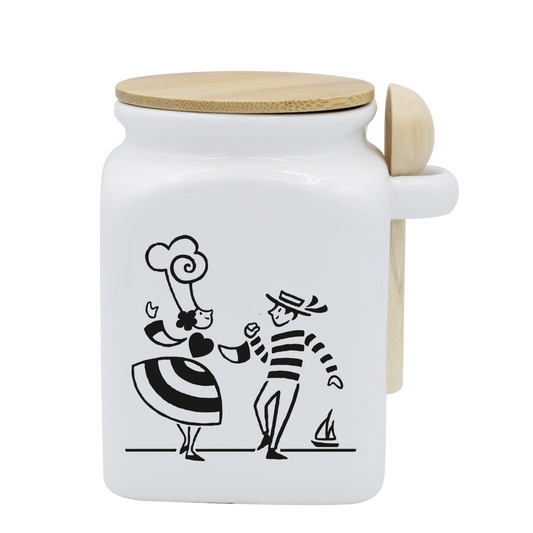 POT BLANC MM COUV. BAMBOO+CUIL. BOIS-LDANS