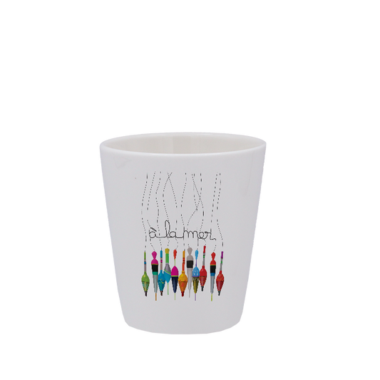TASSE ESPRESSO BLANCHE S/ANSE - A LA MER RETRO