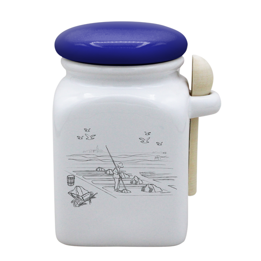 POT BLANC MM COUV. BLEU +CUIL. BOIS-MASALB