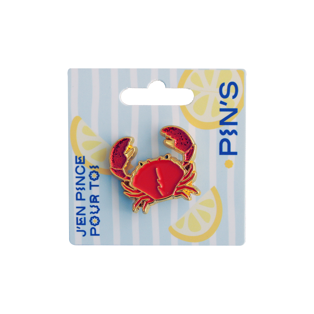 PINS DORÉ CRABE