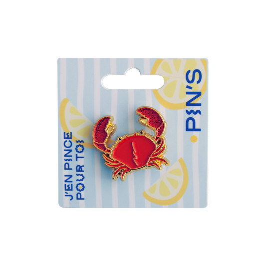 PINS DORÉ CRABE