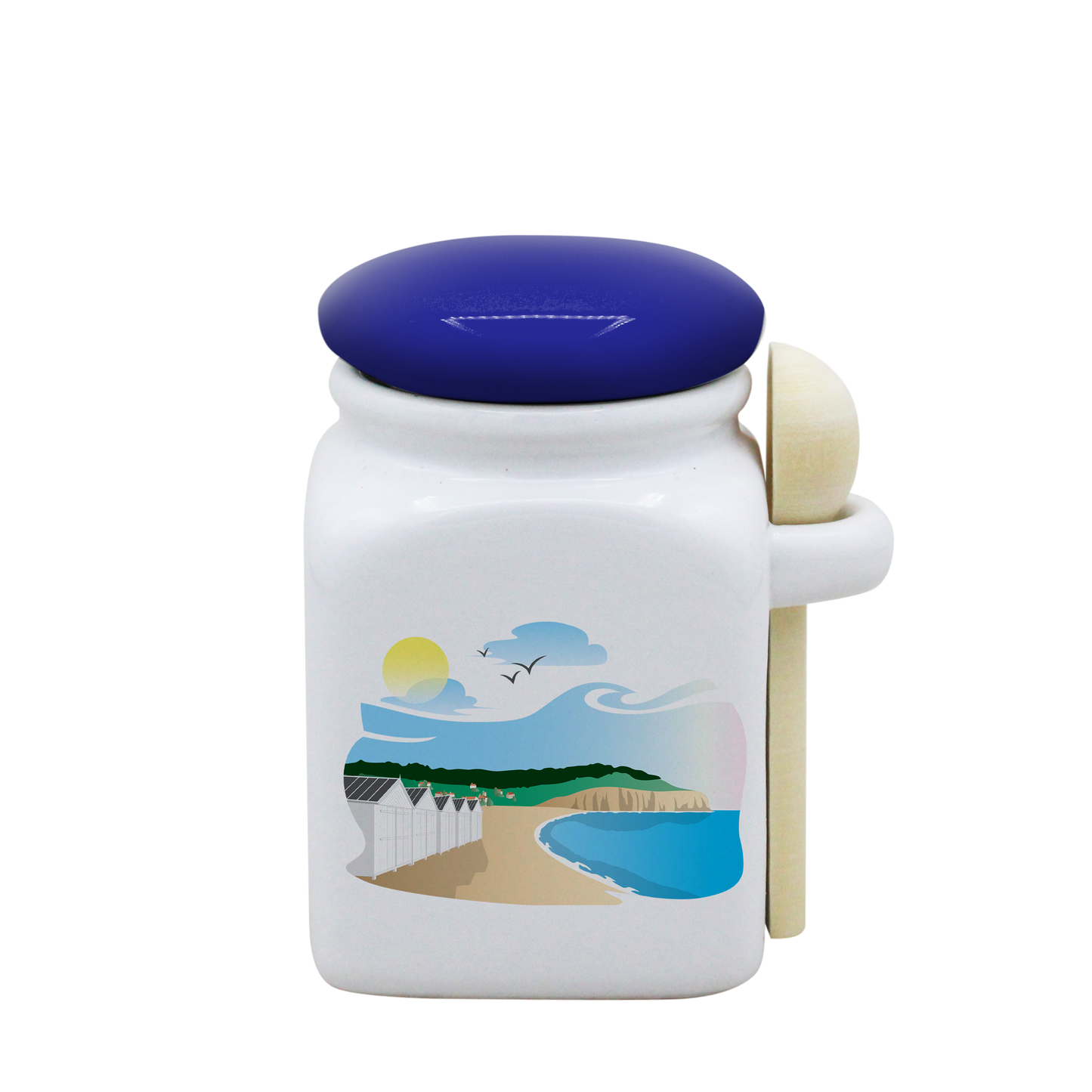 POT BLANC PM COUV. BLEU+CUIL. BOIS-SPEQUIB