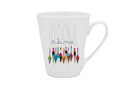 MUG CONIQUE BLANC - A LA MER RETRO