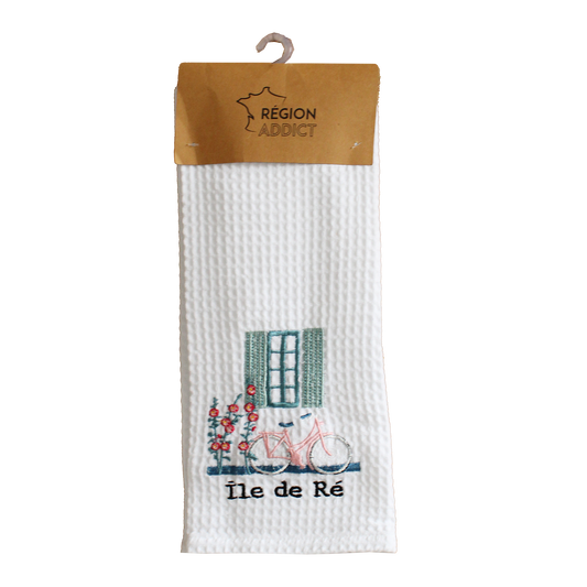 TORCHON NID D'ABEILLE FENETRE RE BLANC