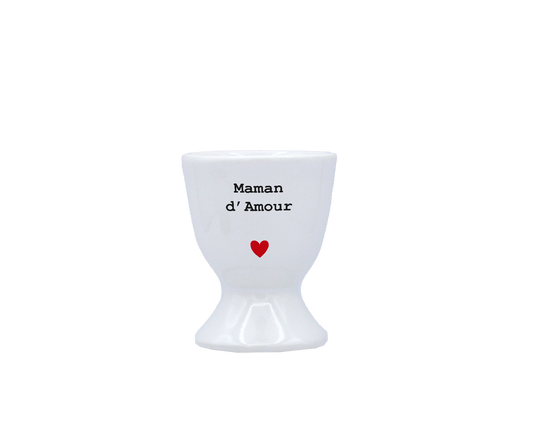 COQUETIER BLANC - CŒUR MAMAN D'AMOUR