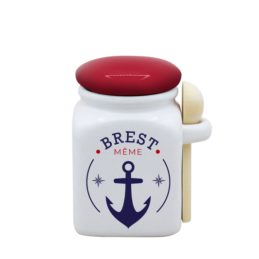 POT BLANC PM COUV. ROUGE+CUIL. BOIS-RBBRESTM