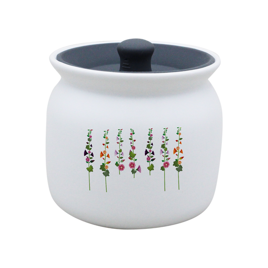POT BLANC GM COUV. SILICONE GRIS -ROTRE
