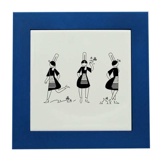 ENTOURAGE BOIS CYAN-CARREAU FAIENCE 15x15 NU - ARMELLE BIGOUDENE 3 PICTOS