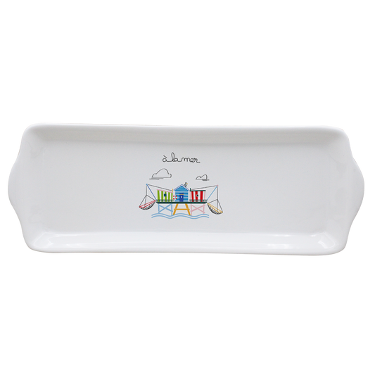 PLAT A CAKE BLANC - A LA MER CARRELET