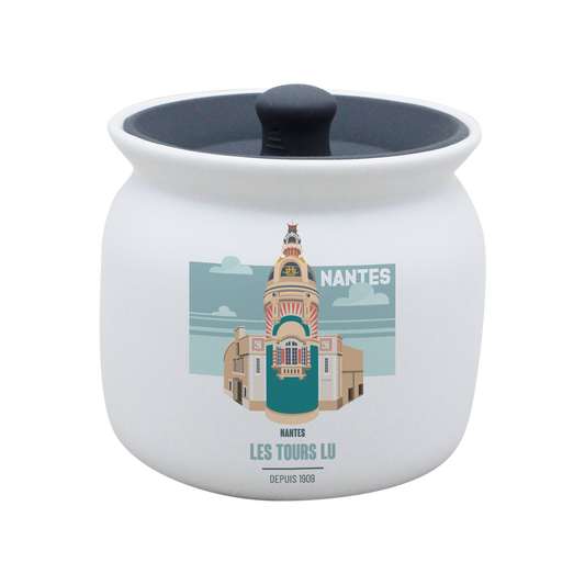 POT BLANC GM COUV. SILICONE GRIS -NTETOUR