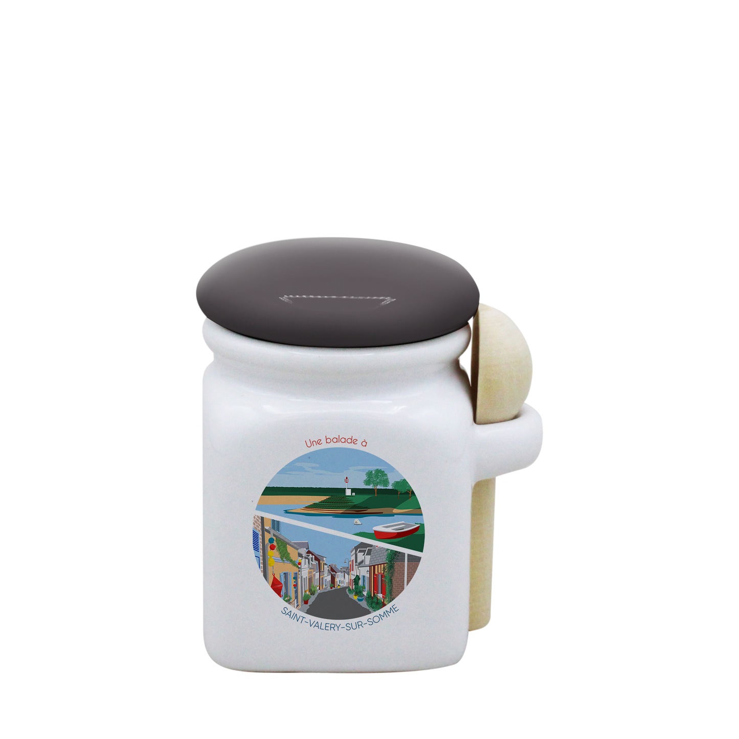 POT BLANC MINI COUV. GRIS+CUIL. BOIS-SPESTVAL
