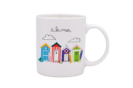 MUG DROIT BLANC - A LA MER CABINES