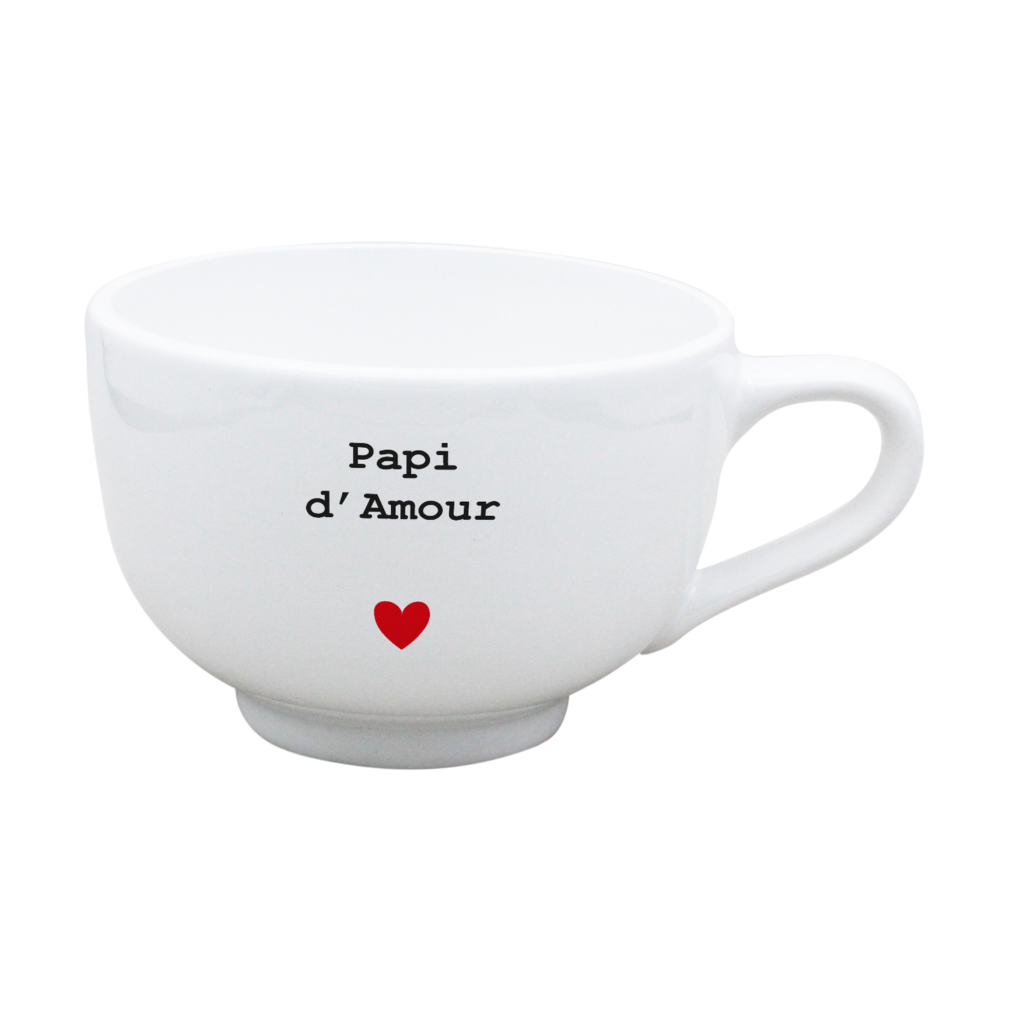 BOL JUMBO BLANC - CŒUR PAPI D'AMOUR