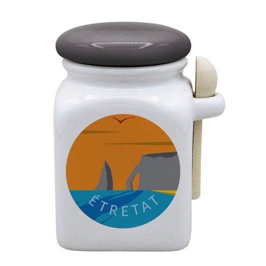 POT BLANC MM COUV. GRIS +CUIL. BOIS-SPECALVA